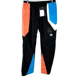 BrandBlack NWT ColorBlock Tech Pants Black Orange Blue Men's Size Large